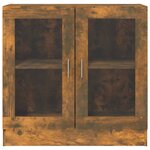 vidaXL Armoire à vitrine Chêne fumé 82 5x30 5x80 cm Bois d'ingénierie