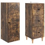vidaXL Ensemble de Meubles 2 Pièces 33 x 34 5 x 90 cm Bois d'ingénierie
