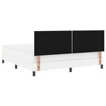 vidaXL Cadre de Lit avec Matelas Blanc 180 x 200 cm Faux cuir