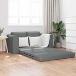 vidaXL Canapé-Lit Gris foncé 148 x 71 x 83 cm tissu