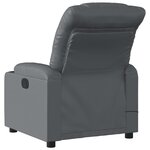 vidaXL Fauteuil de massage inclinable Gris Similicuir