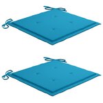 vidaXL Chaises pliables de jardin lot de 2 avec coussins Bambou