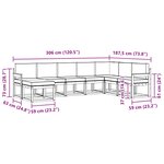 vidaXL Ensemble de canapés d'extérieur 8 pc Blanc et crème