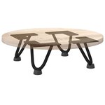 vidaXL Pieds en épingle à cheveux pour table basse 4 pièces Noir 10 cm Acier massif