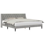 vidaXL Cadre de lit avec tête de lit Gris clair 180 x 200 cm Velours