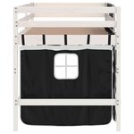 vidaXL Lit mezzanine enfants avec rideaux sans matelas 90x190 cm