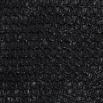 vidaXL Voile d'ombrage 160 g/m² Noir 4x6 m PEHD