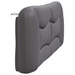 vidaXL Coussin de tête de lit gris 180 cm similicuir