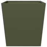 vidaXL Jardinière vert olive 50x50x50 cm acier