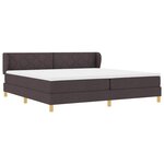 vidaXL Lit à Ressorts avec Matelas Crème 90x200 cm Tissu Marron foncé