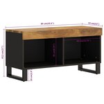 vidaXL Meuble TV 85x33x43 5 cm bois massif de manguier