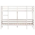 vidaXL Lit superposé Blanc 90x200 cm Bois de pin massif