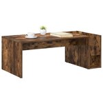 vidaXL Table basse Chêne fumé 101 5 x 50 x 37 cm Bois d'ingénierie