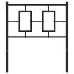 vidaXL Tête de lit de remplacement métal noir 75 cm