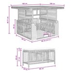 vidaXL Ensemble de salle à manger pour jardin 3 pc Gris et Gris foncé