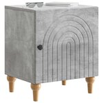 vidaXL Cabinet de chevet 2 pc Gris béton 43 x 34 5 x 50 cm