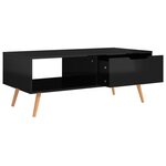 vidaXL Table basse Noir brillant 100x49 5x43 cm Aggloméré