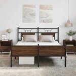 vidaXL Cadre de lit sans matelas chêne marron 150x200 cm