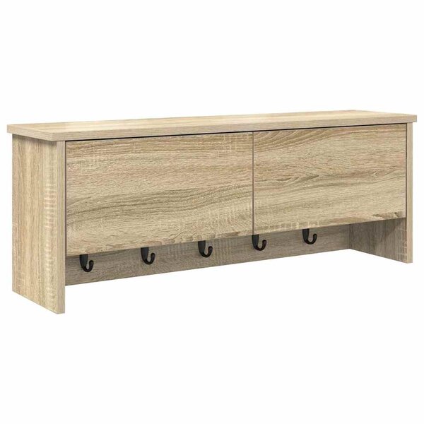 vidaXL Porte-manteau mural avec étagère Chêne sonoma 80 x 20 x 30 cm