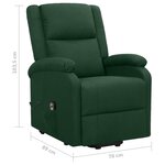 vidaXL Fauteuil Vert foncé Tissu