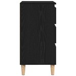 vidaXL Buffet avec tiroir Chêne noir 60 x 35 x 70 cm Bois d'ingénierie