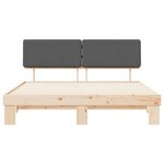 vidaXL Cadre de lit avec tête de lit rembourrée Gris foncé