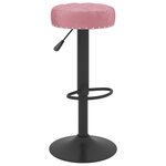 vidaXL Tabourets de bar lot de 2 rose velours