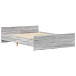 vidaXL Cadre de lit sans matelas sonoma gris 140x200 cm