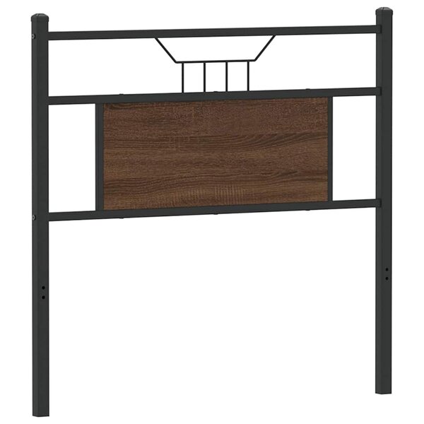 vidaXL Tête de lit chêne marron 80 cm bois d'ingénierie et acier