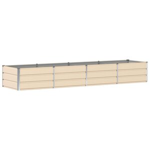 vidaXL Jardinière Ivoire 320 x 80 x 45 cm Acier