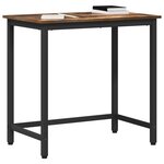 vidaXL table Chêne fumé 100 x 50 x 76 5 cm Bois d'ingénierie et acier