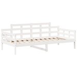 vidaXL Lit de jour avec toit sans matelas blanc 80x200 cm bois massif