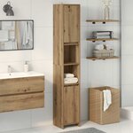 vidaXL Armoire de salle de bain chêne artisanal 30x30x183 5 cm