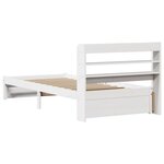 vidaXL Cadre de lit avec tête de lit sans matelas blanc 90x190 cm
