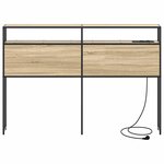vidaXL Tête de lit de rangement Chêne sonoma 135 cm Bois d'ingénierie