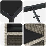 vidaXL Ensemble de salle à manger pour jardin 9 Pièces Gris clair