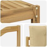 vidaXL Ensemble de canapés d'extérieur 4 pc Blanc et Beige