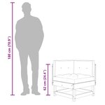 vidaXL Canapés d'angle avec coussins 2 Pièces noir bois de pin massif