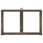 vidaXL Pieds de table basse en T 2 pièces noir 60 x 25 x (42-43) cm acier