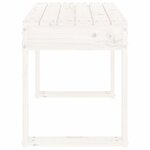 vidaXL Banc de jardin blanc 80x38x45 cm bois massif de pin