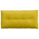 vidaXL Coussin de Dos Jaune 100 x 50 cm Tissu en velours côtelé