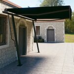 vidaXL Auvent automatique rétractable avec poteaux 4 5x3 m Anthracite
