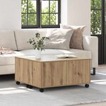 vidaXL Table basse chêne artisanal 75 x 75 x 38 cm Bois d'ingénierie