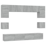 vidaXL Ensemble de meubles TV 8 Pièces Sonoma gris Bois d'ingénierie