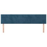 vidaXL Têtes de lit 2 Pièces Bleu foncé 100x5x78/88 cm Velours