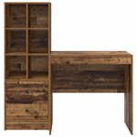 vidaXL Bureau avec tiroir 2 Pièces Bois ancien