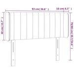 vidaXL Tête de lit avec oreilles Taupe 93x16x78/88 cm Tissu