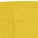 vidaXL Canapé à 3 places avec repose-pieds Jaune clair 180 cm Tissu