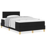 vidaXL Lit boxspring avec matelas avec matelas Noir 120 x 190 cm tissu