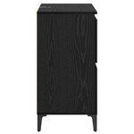 vidaXL Buffet Chêne noir 60 x 35 x 70 cm Bois d'ingénierie et fer